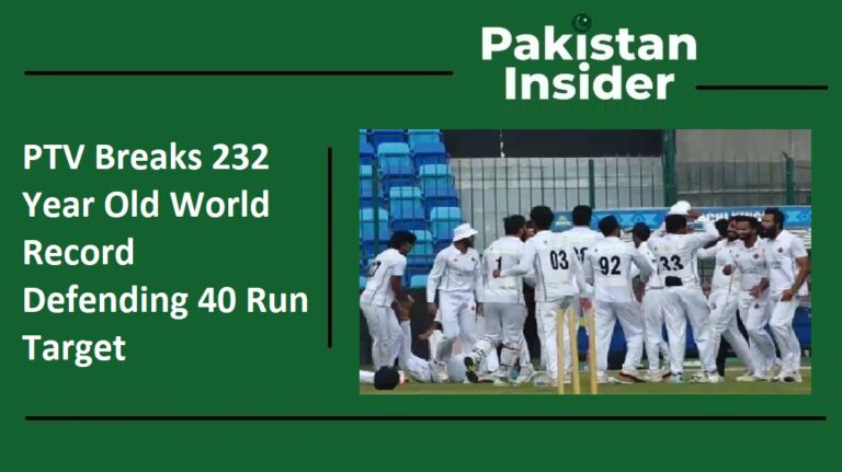 PTV Breaks 232 Year Old World Record Defending 40 Run Target