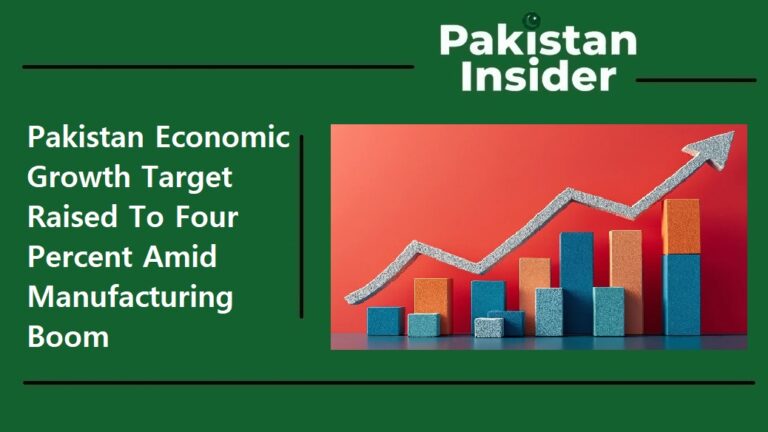 Pakistan Economic Growth Target Raised To Four Percent Amid Manufacturing Boom