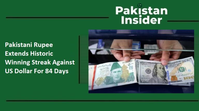 Pakistani Rupee Extends Historic Winning Streak Against US Dollar For 84 Days